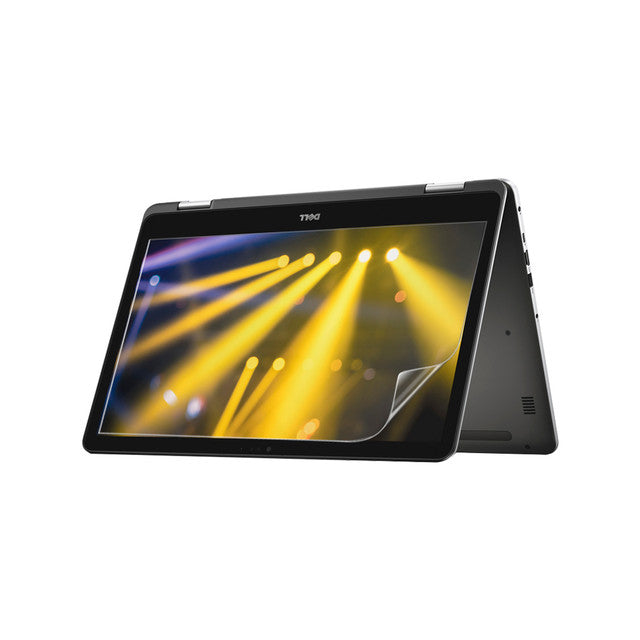 Hydrogel screen protector for Dell Inspiron 17 7779 by 9eight5, showing the transparent protector fitting over the laptop screen.