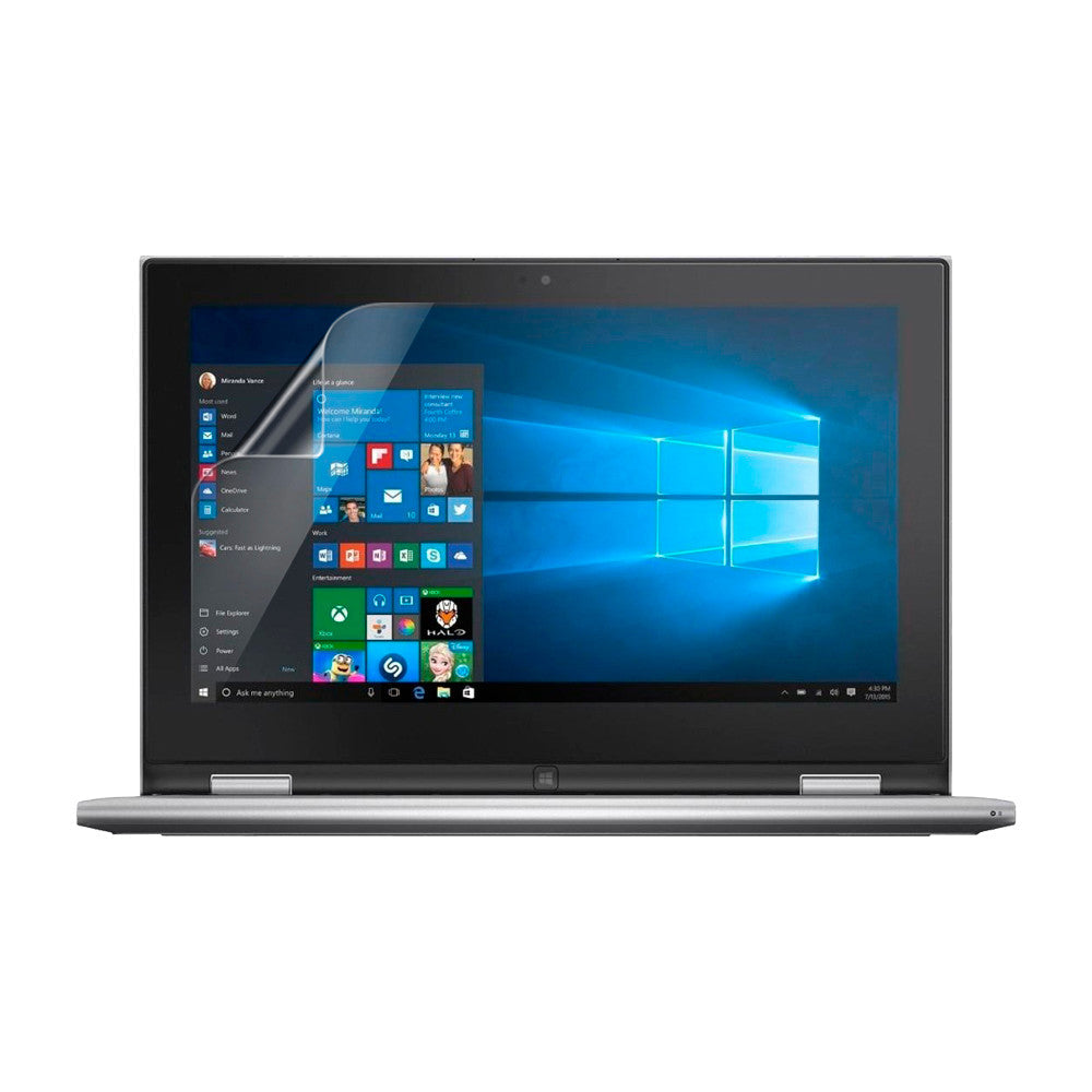 Hydrogel screen protector for Dell Inspiron 11 3158 by 9eight5 showing a clear, flexible film covering the laptop screen