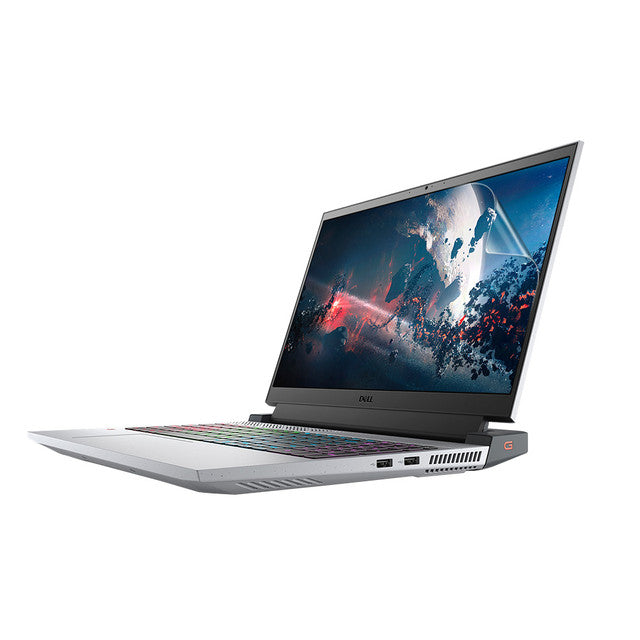 Two 9eight5 hydrogel screen protectors for Dell G15 5515 laptop, displayed on a white surface with packaging.