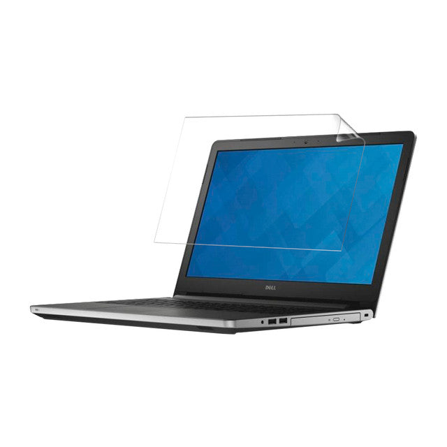 Hydrogel screen protectors for Dell Inspiron 15R 5558 laptop, showing the clear, flexible protectors in a pack of two by 9eight5.