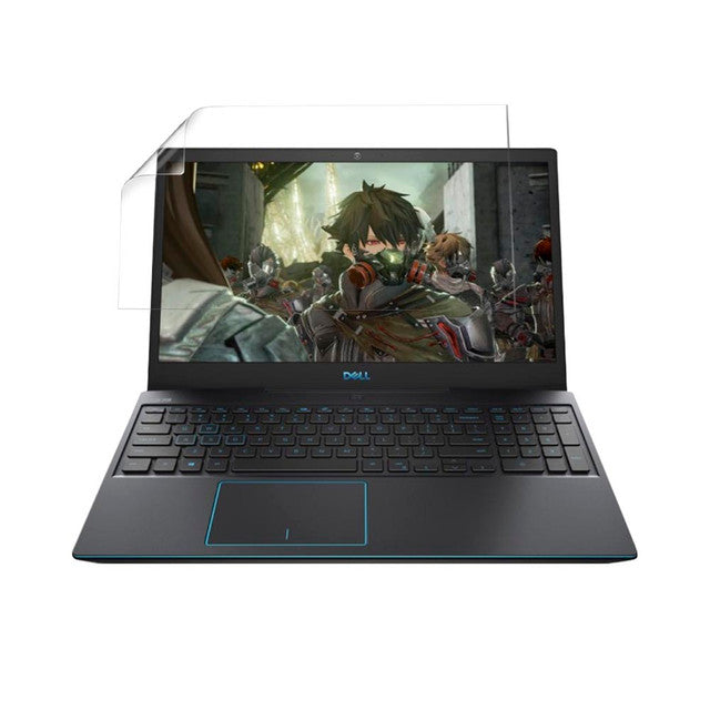 Hydrogel screen protector for Dell G3 15 3590 laptop by 9eight5, showing the clear, flexible film covering the screen in the image.