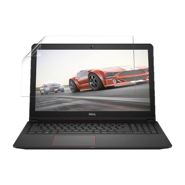 9eight5 hydrogel screen protector for Dell Inspiron 15 7566, showing a clear, fitted protective layer on the laptop screen