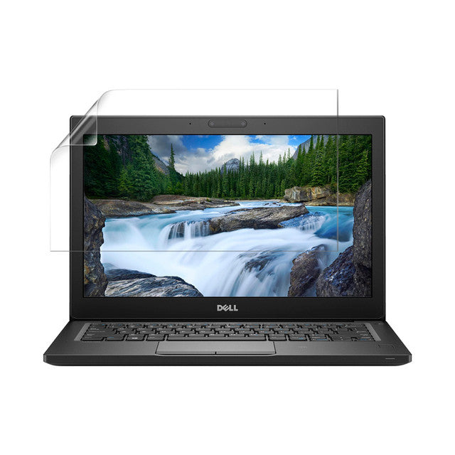 Hydrogel screen protector for Dell Latitude 12 7290 laptop, showing clear, flexible material with precise cutouts for screen protection.