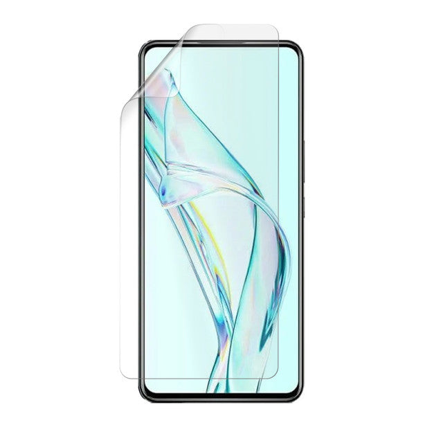 Hydrogel screen protector for ZTE Axon 30 5G by 9eight5, showing the clear, flexible film covering the phone screen.
