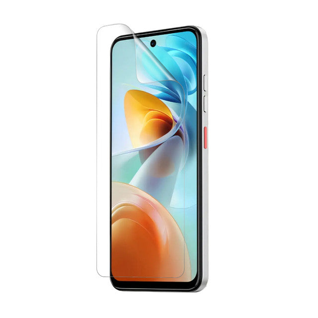 9eight5 Hydrogel screen protector for Nubia Music 2, showing clear, flexible film covering the device screen.