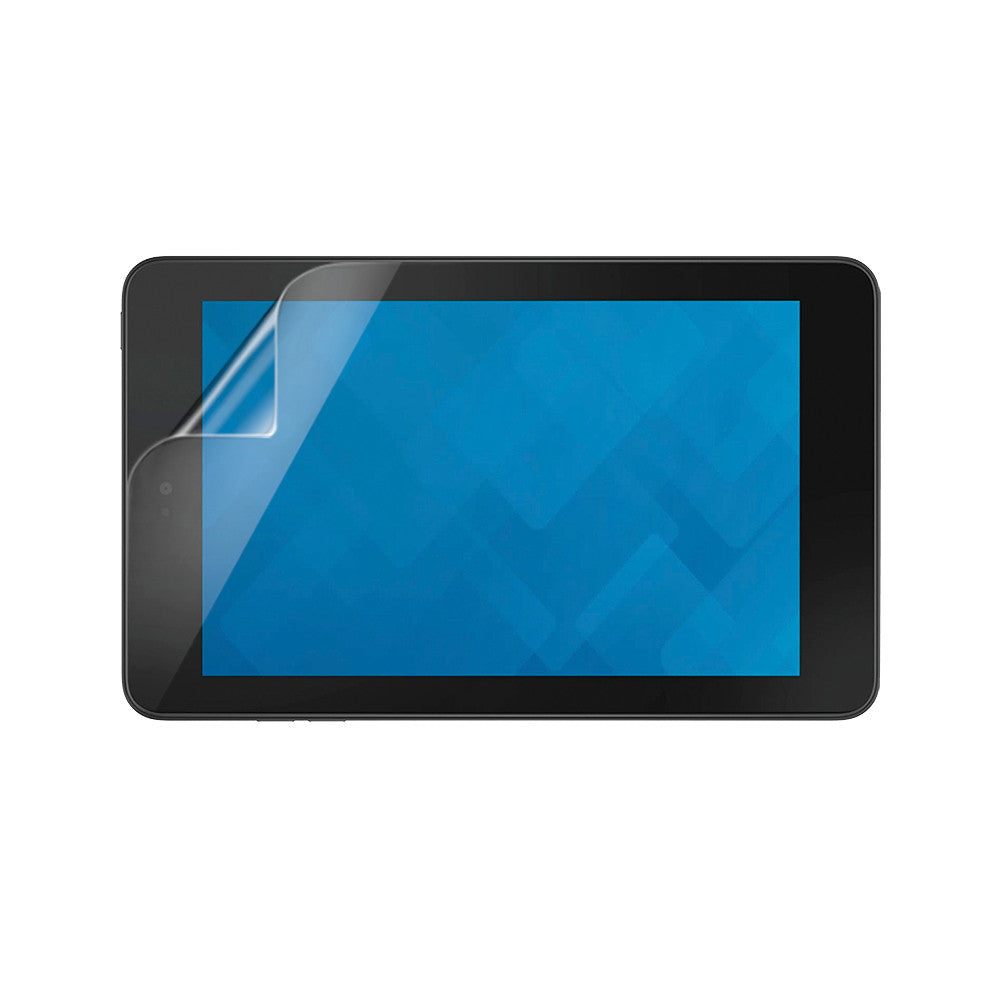 Clear Hydrogel Screen Protector for Dell Venue 7 by 9eight5, showing a close-up of the transparent film on the tablet screen.