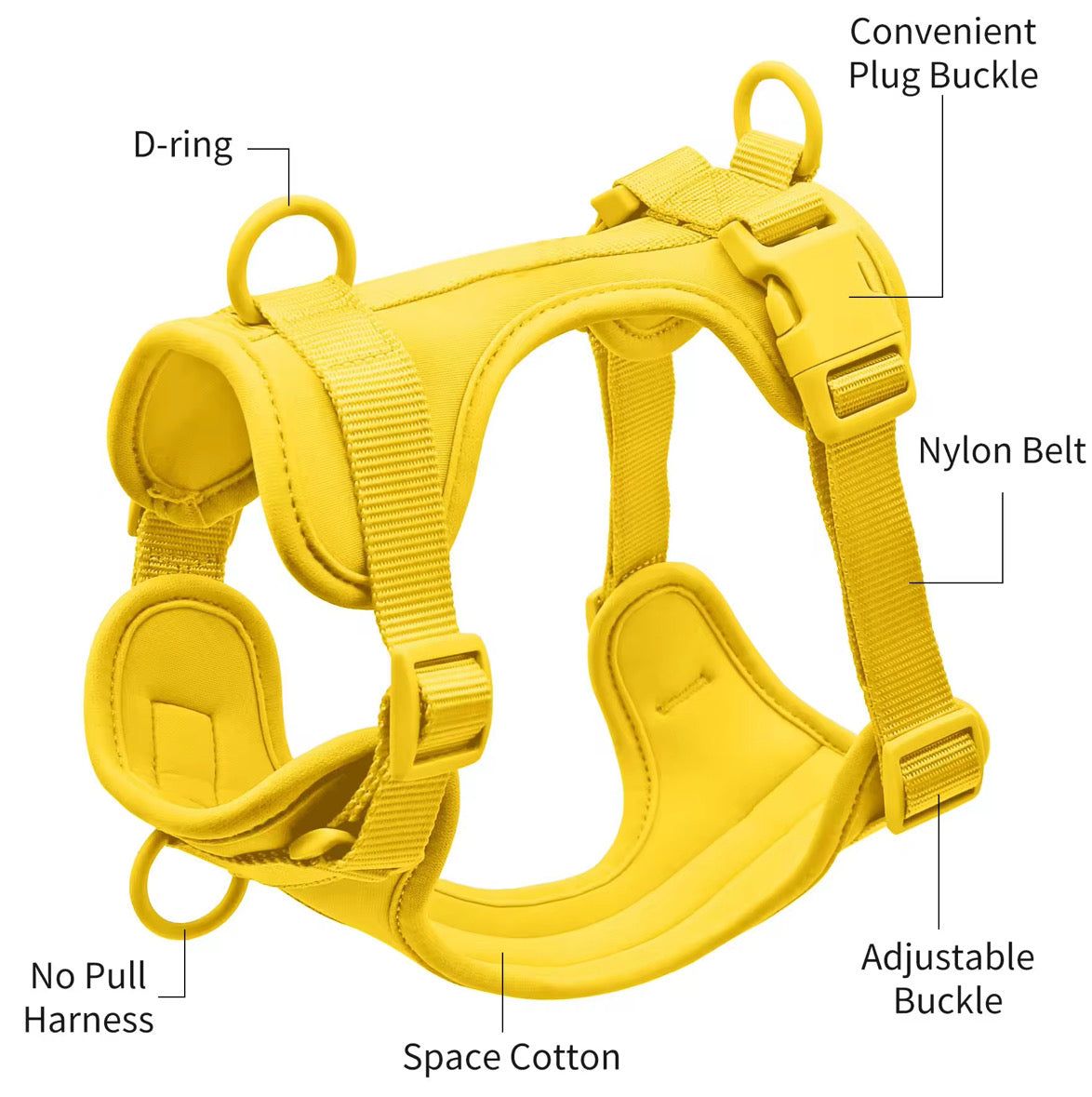 Dog Harness | Yellow Walkieez