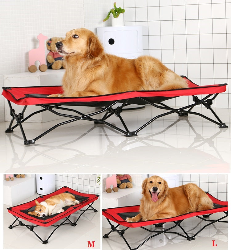 Mesh elevated pet bed for dogs and cats, dealonlinenz brand, raised indoor sleeping cot with breathable design