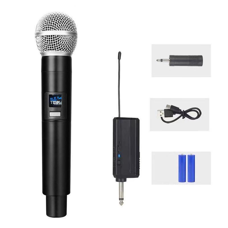 Dealonlinenz wireless microphone with rechargeable receiver and battery, 100 ft karaoke range, ideal for singing and performances