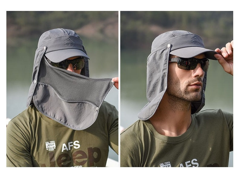 Dark grey wide brim sun hat by dealonline.co.nz, outdoor fishing and hiking bucket hat with UV protection