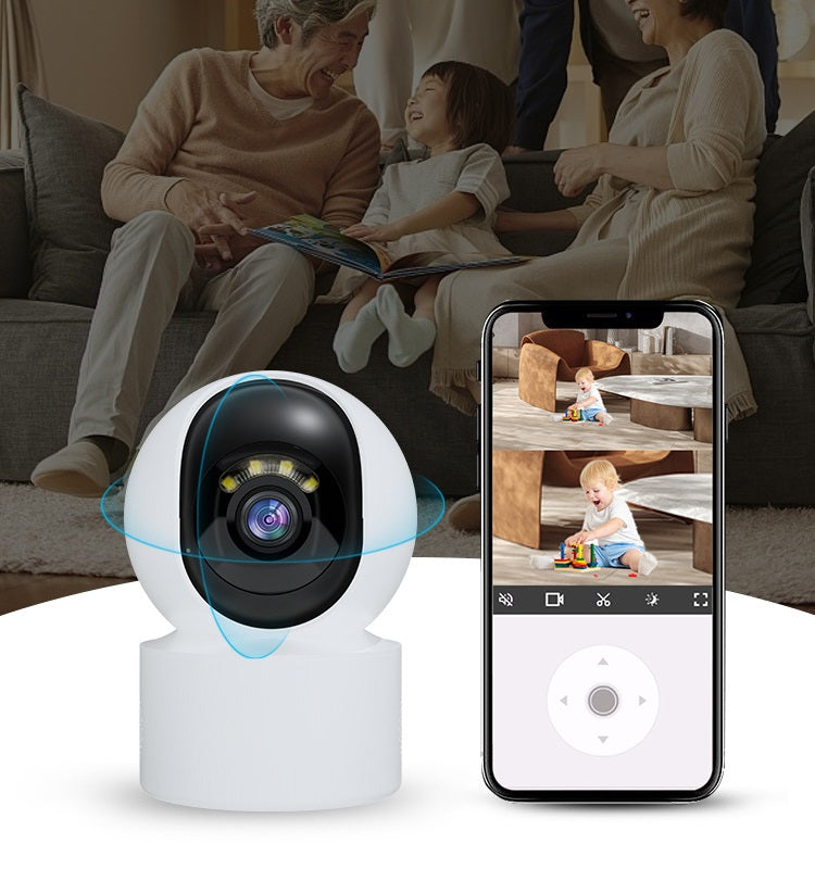 Wireless 3MP security surveillance camera from dealonline.co.nz, showing the camera with WiFi connectivity and sleek black design.