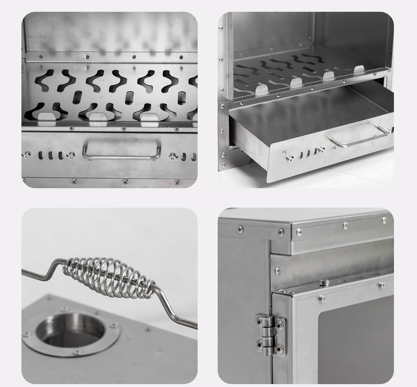 Wood Burning Stove – Outdoor Winter Heating Stove with Fire Viewing Glass ECOTREK