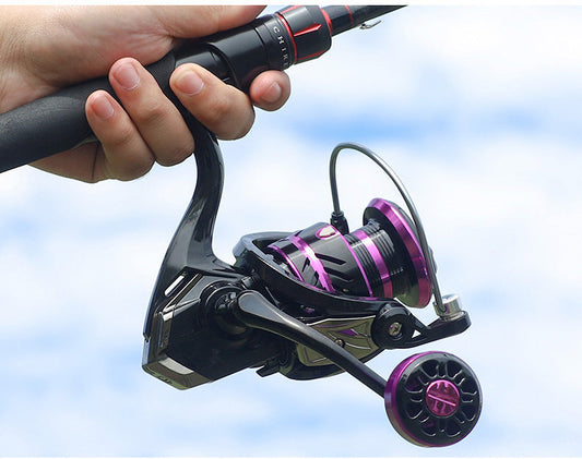 HE7000 Metal Spinning Fishing Reel Left/Right Retrieve 5.2:1 12 Ball Bearings dealonline.co.nz