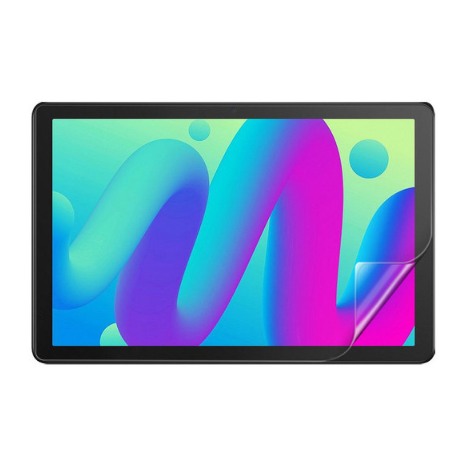 Clear Hydrogel Screen Protector for TCL Tab 10L by 9eight5, showing the protector applied to the tablet screen.