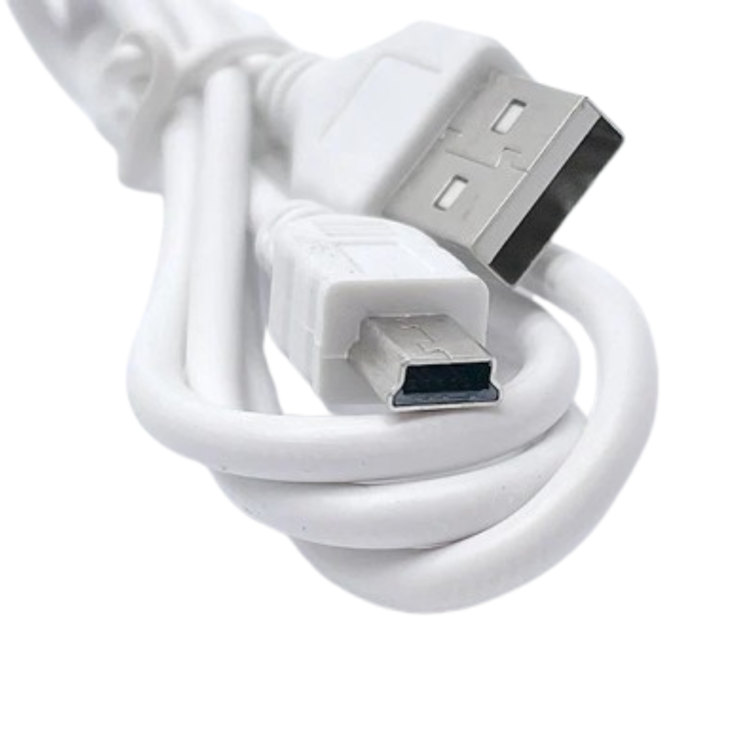 9eight5 Mini B cable 1m accessory, black USB cable without packaging, designed for charging and data transfer.