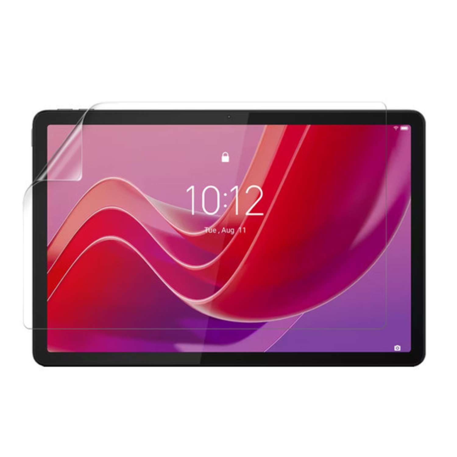 Hydrogel screen protector for Lenovo M11 by 9eight5, showing the transparent film fitting over the tablet screen in a pack of two.