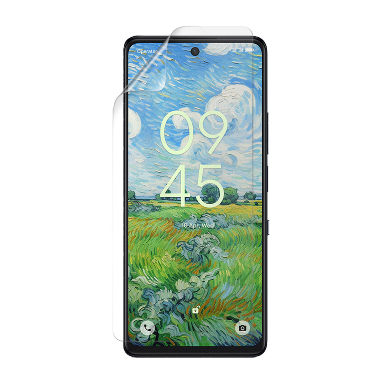 Two clear hydrogel screen protectors for TCL 50 Pro NXTPAPER by 9eight5, shown on a white background.