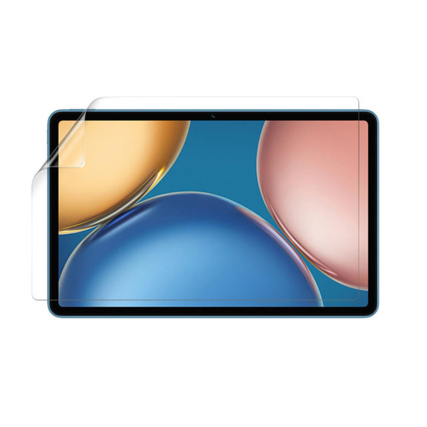 Hydrogel screen protector for Honor Tablet V7 by 9eight5, shown applied on the tablet screen, with a pack of two protectors.