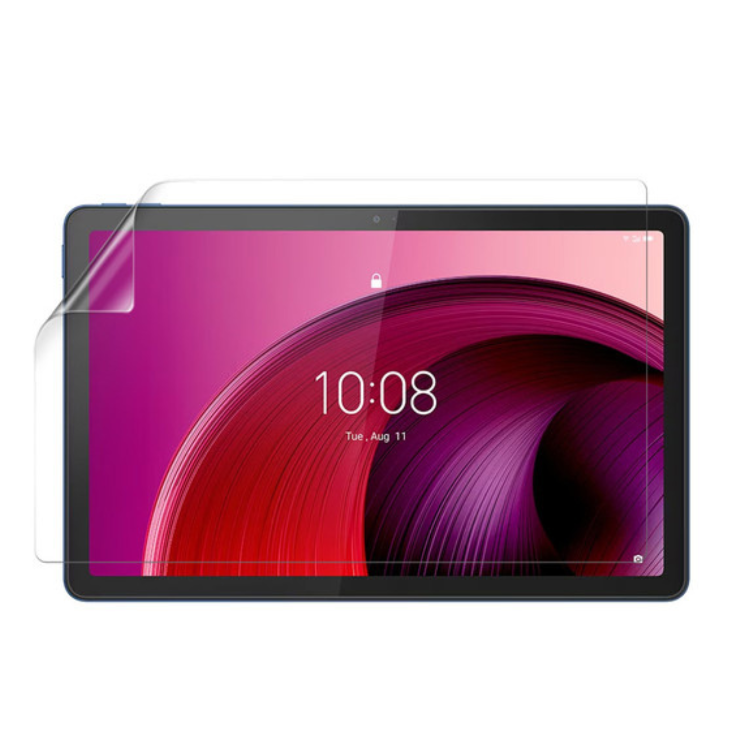 Two 9eight5 hydrogel screen protectors for Lenovo M10 5G tablet, showing clear, flexible film coverage on device screen.