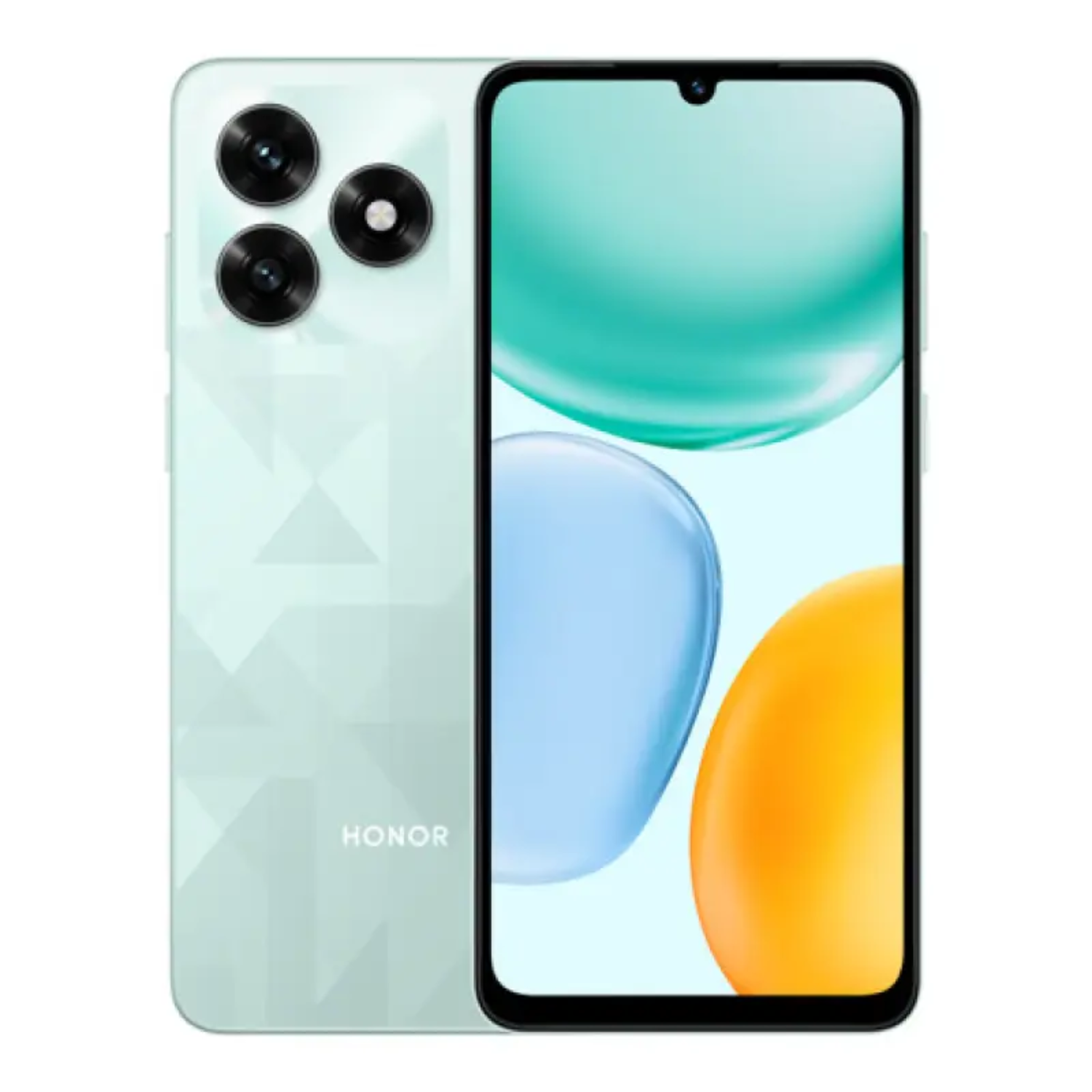 9eight5 Hydrogel Screen Protector for Honor Play 10A, clear protective film applied to smartphone screen showing precise fit and smooth surface.
