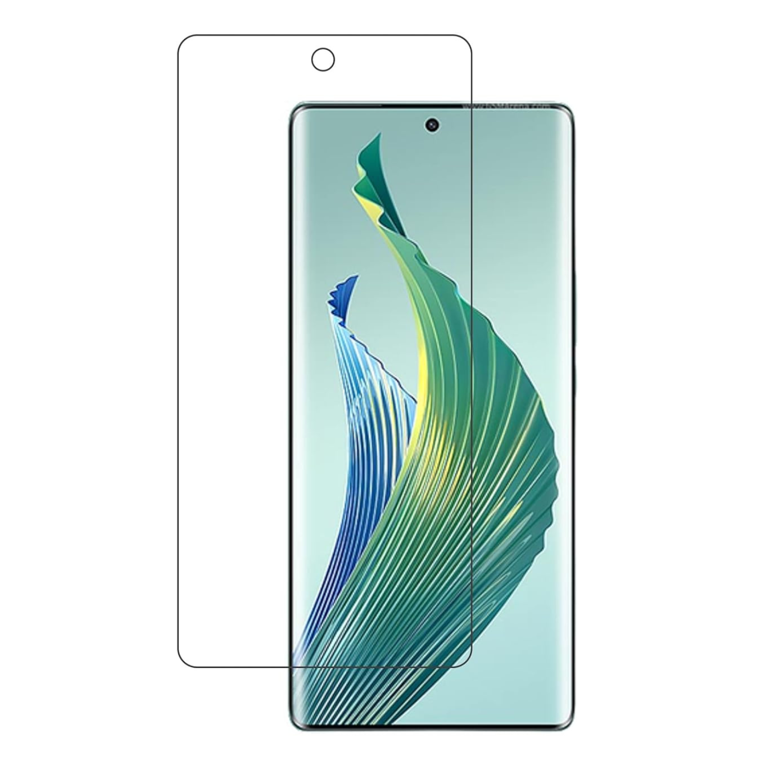 Hydrogel screen protector for Honor Magic5 Lite by 9eight5, showing the clear, flexible film fitted on the smartphone screen.
