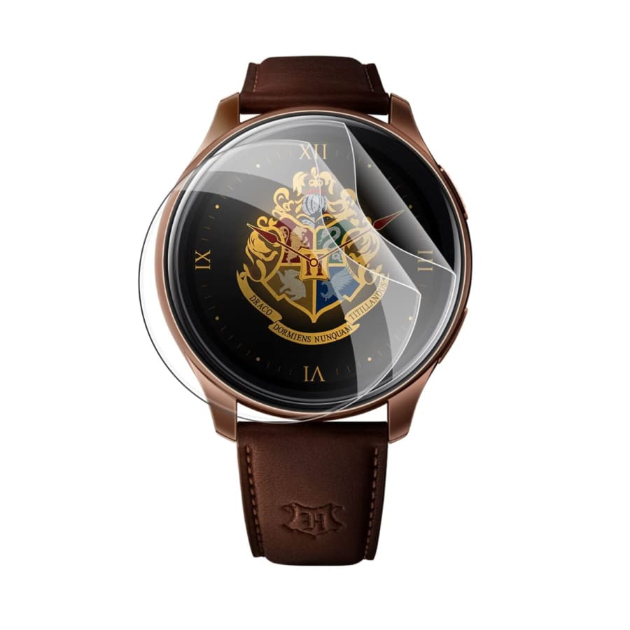 Six hydrogel screen protectors for OnePlus Watch Harry Potter Edition, featuring transparent, flexible protective film on a smartwatch screen.