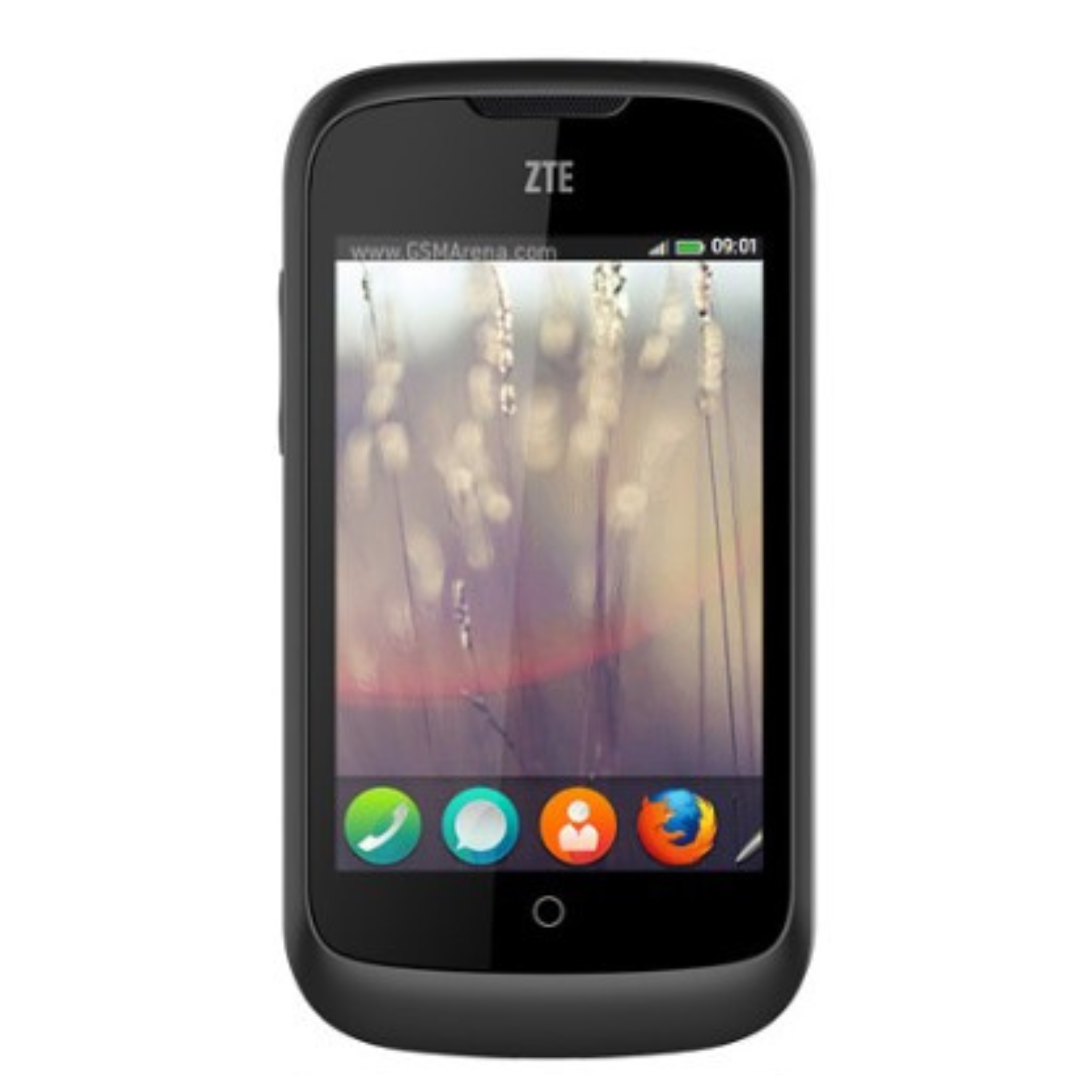 9eight5 Hydrogel Screen Protector for ZTE Open, clear protective film covering the screen with precise cutouts and smooth surface.