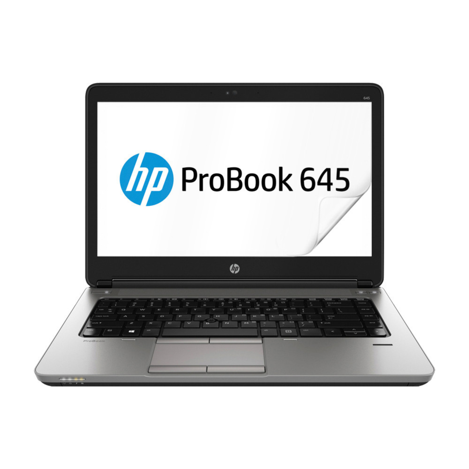 Hydrogel screen protector for HP ProBook 645 G1 by 9eight5, showing a close-up of the transparent protector on the laptop screen.
