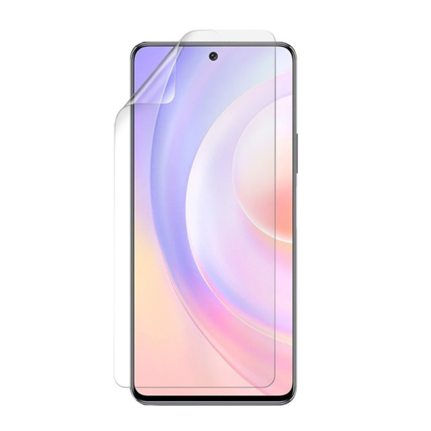 Hydrogel screen protector for Honor 50 SE by 9eight5, showing a clear, flexible film fitting over the phone screen.