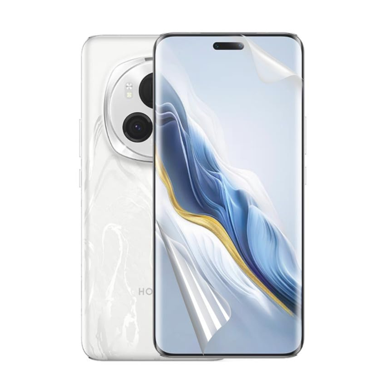 Two clear Hydrogel Screen Protectors for Honor Magic6 Pro by 9eight5, showing smooth, transparent surface in packaging.