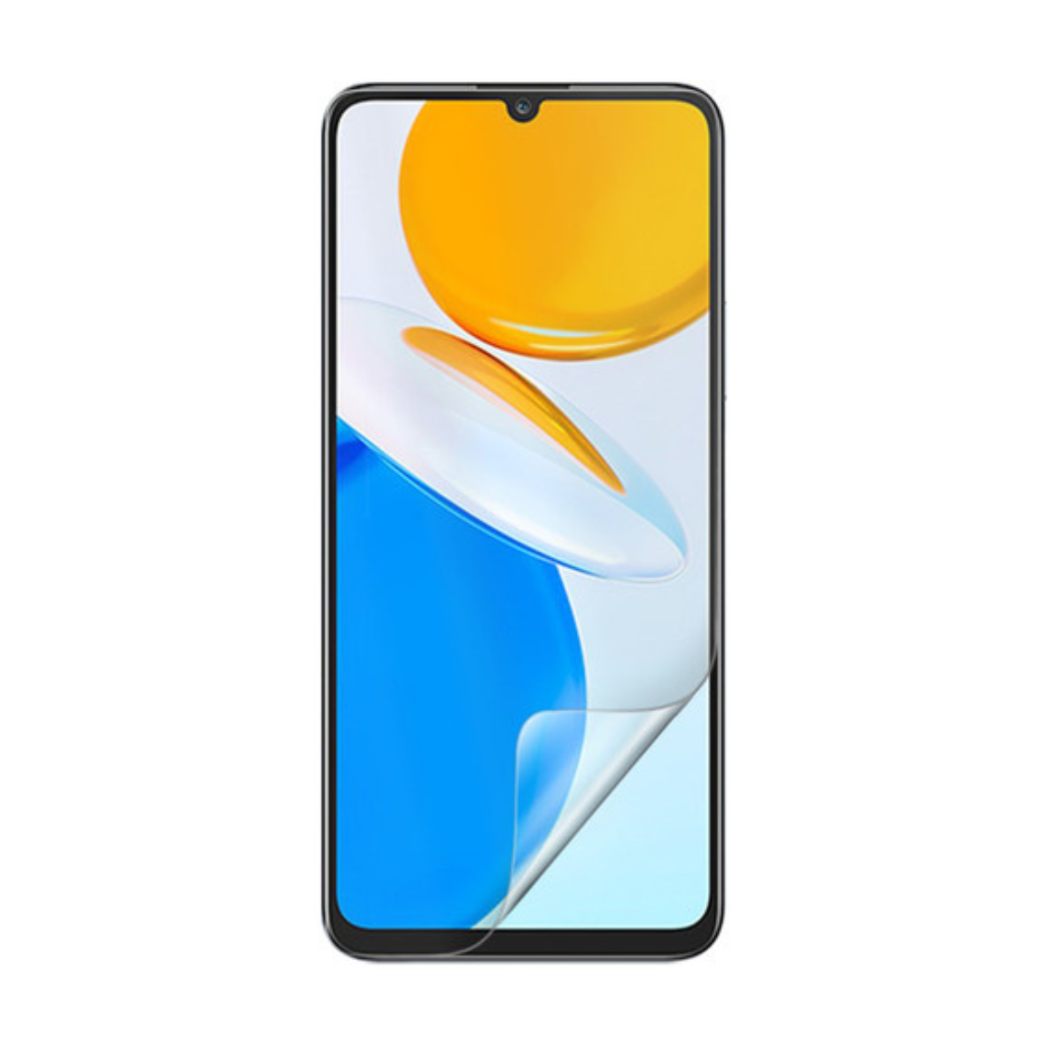 Hydrogel screen protector for Honor X7 by 9eight5, showing the transparent protector covering the phone screen.