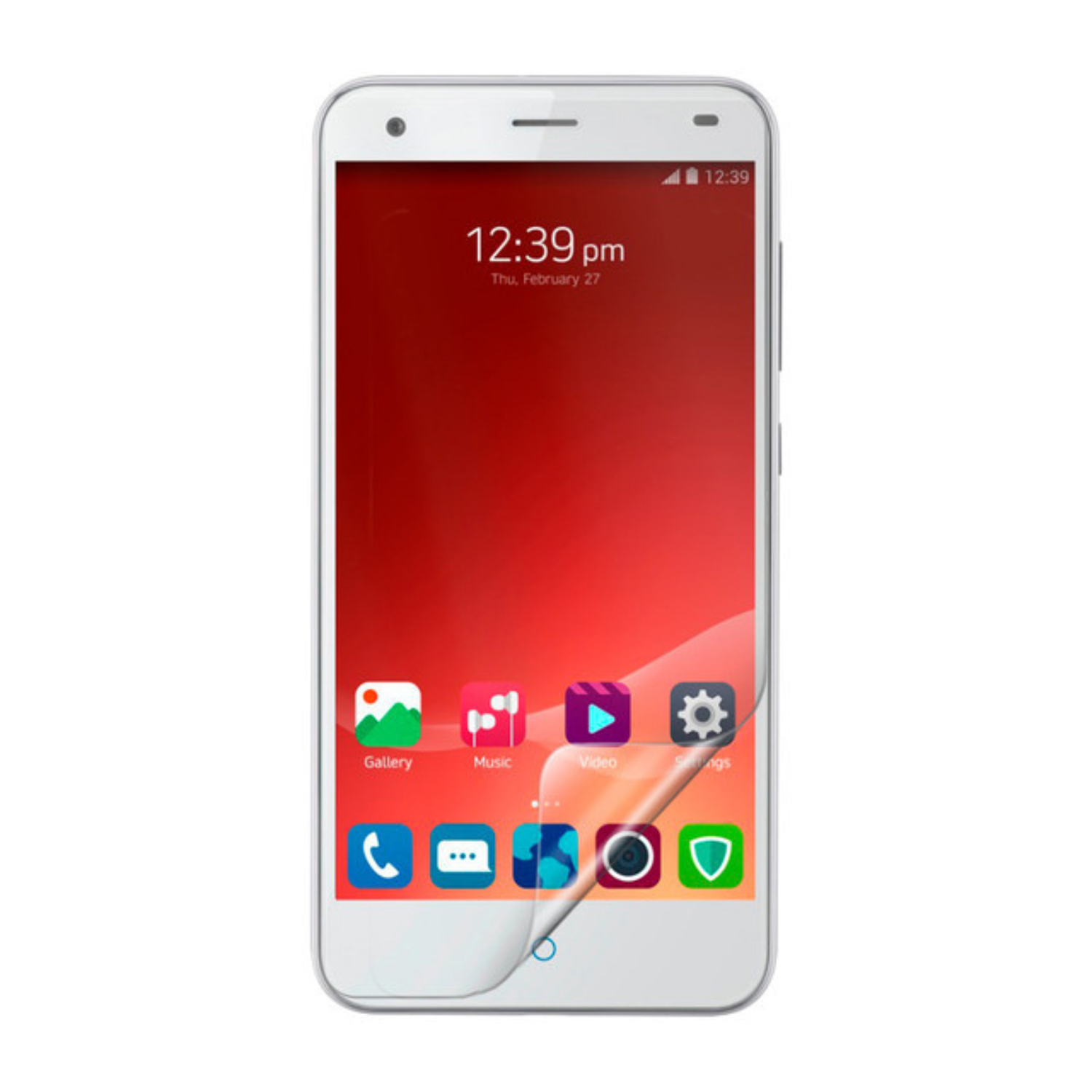 9eight5 Hydrogel Screen Protector for ZTE Blade S6, showcasing a clear, flexible screen cover on a smartphone screen.