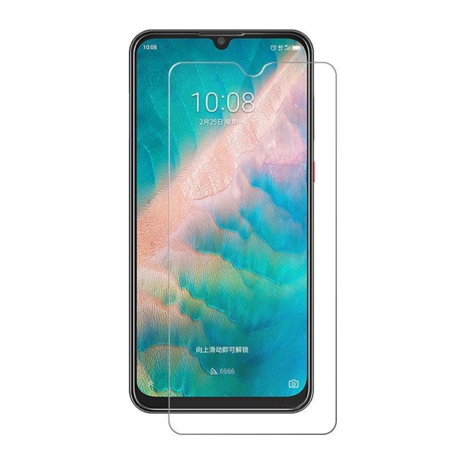Two 9eight5 hydrogel screen protectors for ZTE Blade 10 Prime, showing clear, flexible film covers for device protection.