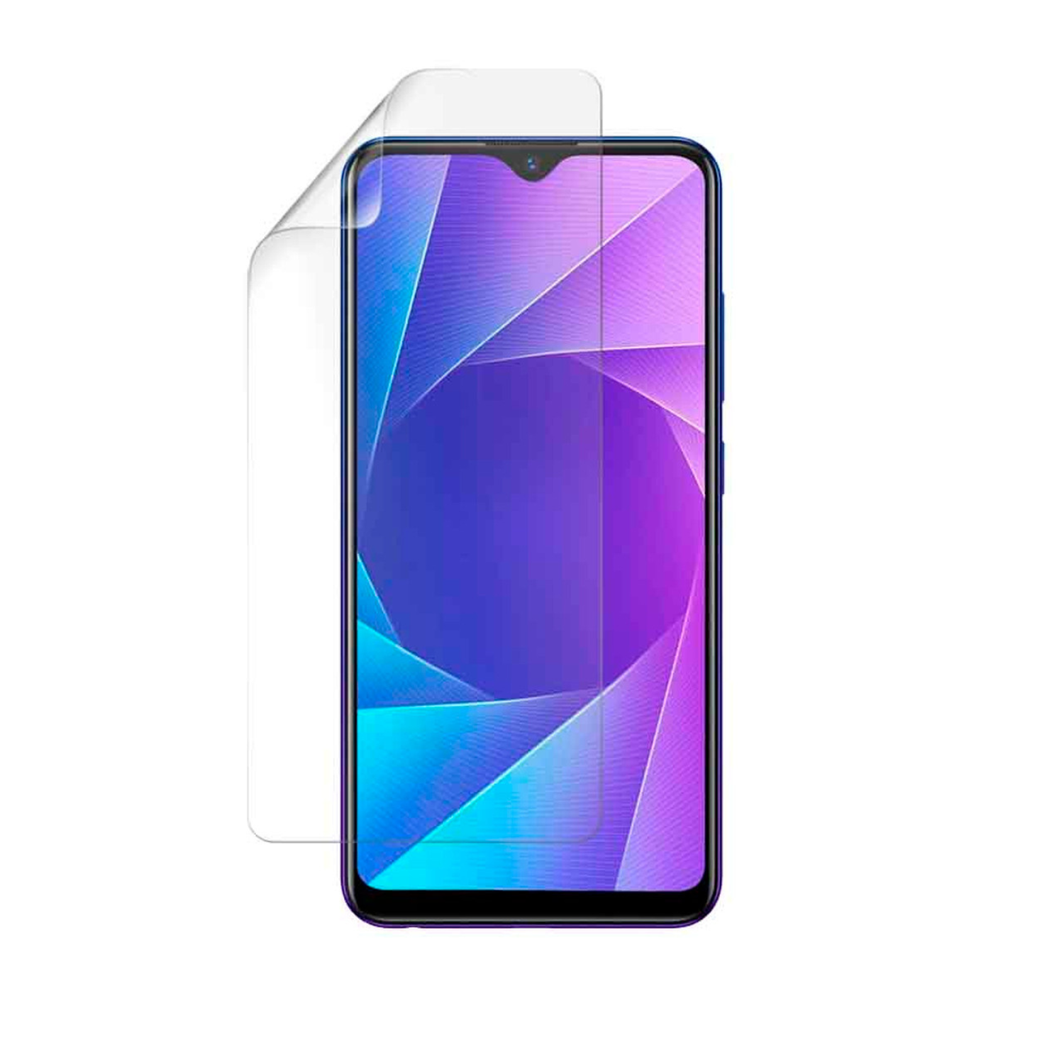 Clear hydrogel screen protector for Vivo Y95 by 9eight5, showing a close-up view of the protective film on the phone screen.