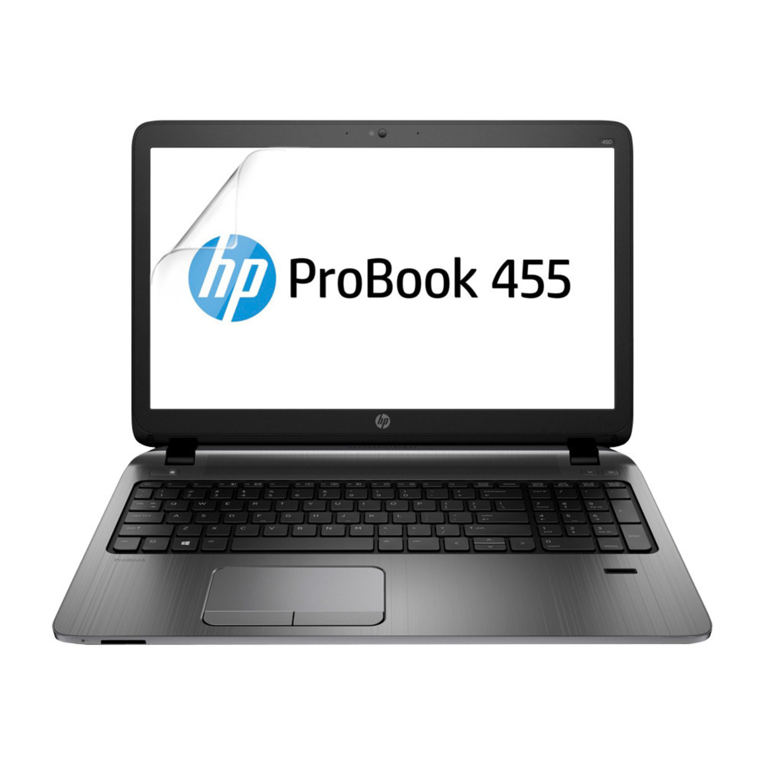 Hydrogel screen protector for HP ProBook 455 G2 by 9eight5, showing the transparent film fitting over the laptop screen.