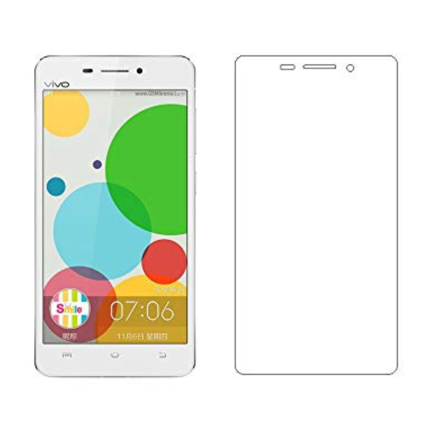 9eight5 Hydrogel screen protector for Vivo X5, close-up view showing clear, flexible, and edge-to-edge screen coverage.