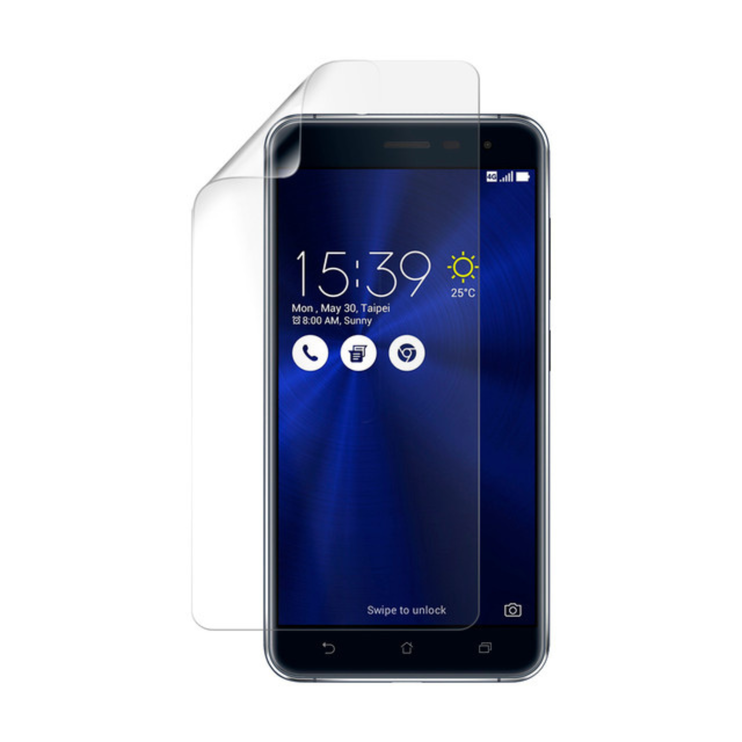 Two clear hydrogel screen protectors for Asus Zenfone 3 ZE552KL by 9eight5, shown in a pack-ready layout.