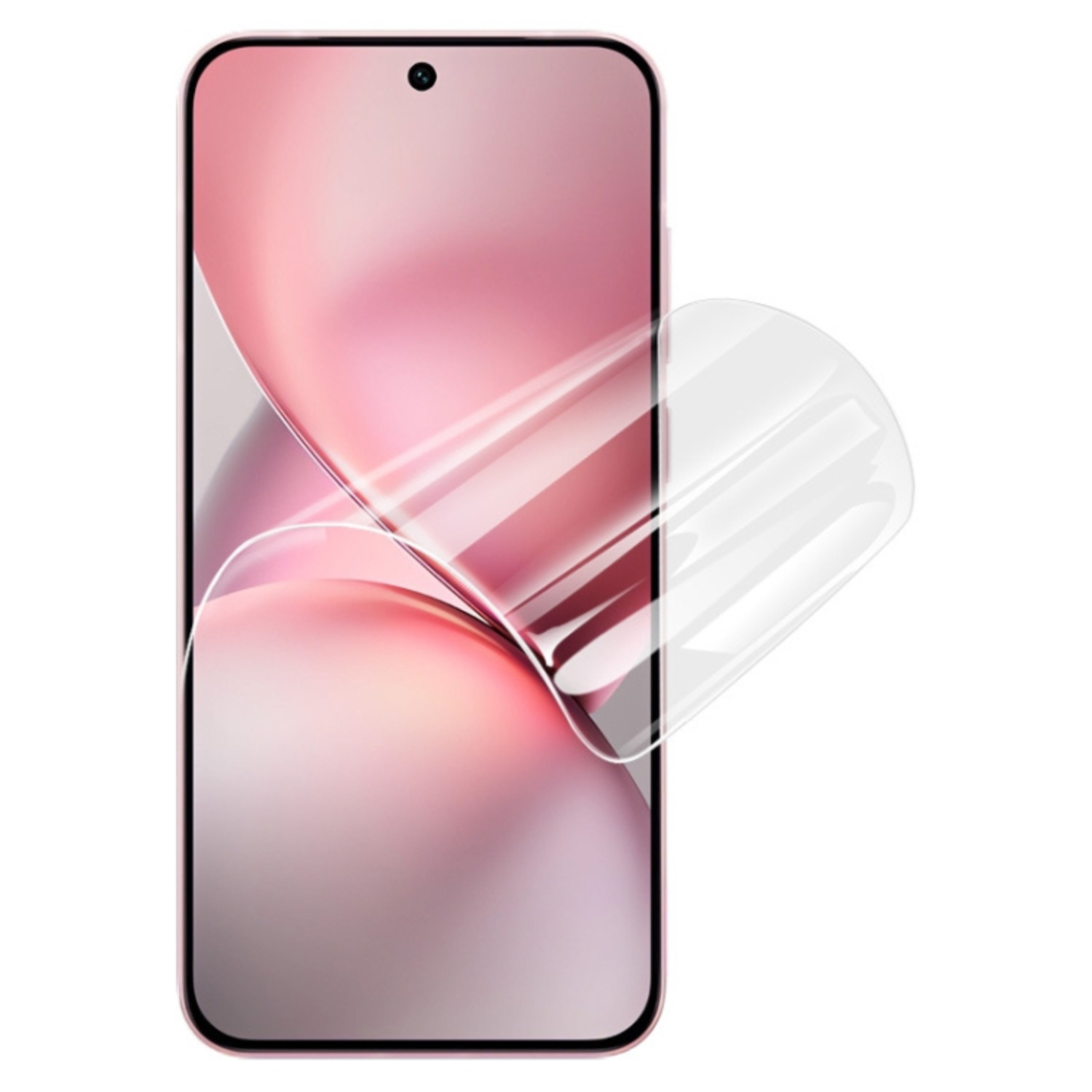 9eight5 hydrogel screen protector for Vivo X200 Pro Mini, showing clear, flexible film fitting over smartphone screen.
