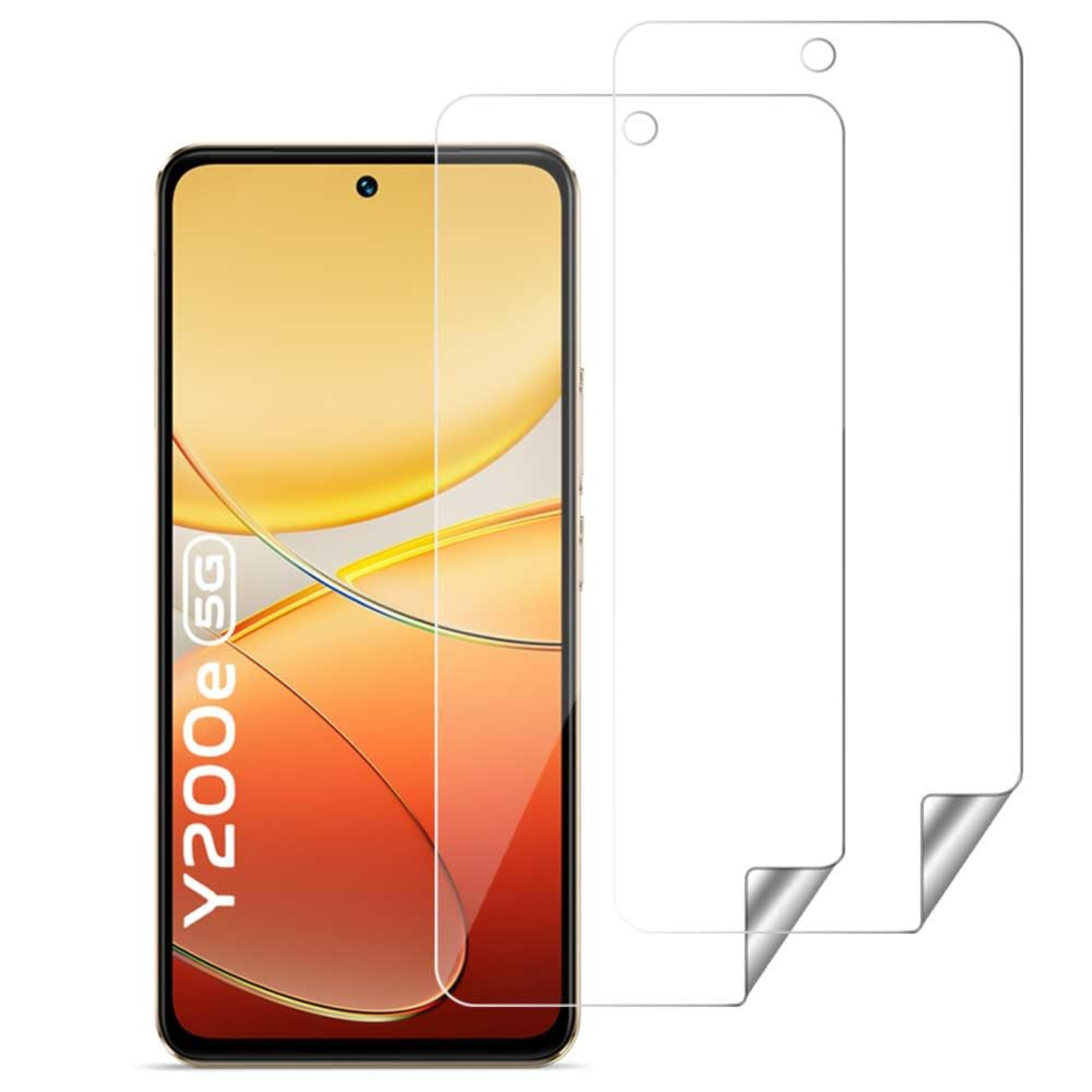 9eight5 hydrogel screen protector for Vivo Y200e 5G, clear and flexible protection for smartphone screen.