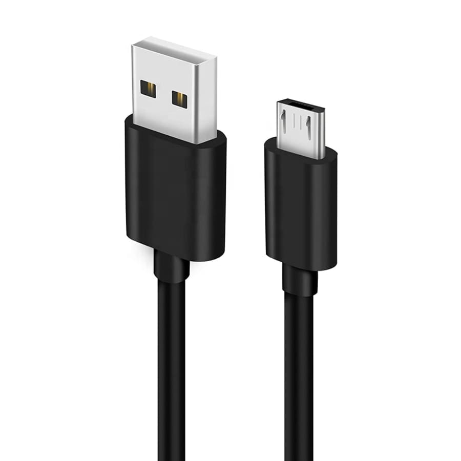 Black 1m USB-A to Micro-USB charger cable for Sony SmartWatch 2 and 3, compatible with smartwatches, by That Watch Shop.