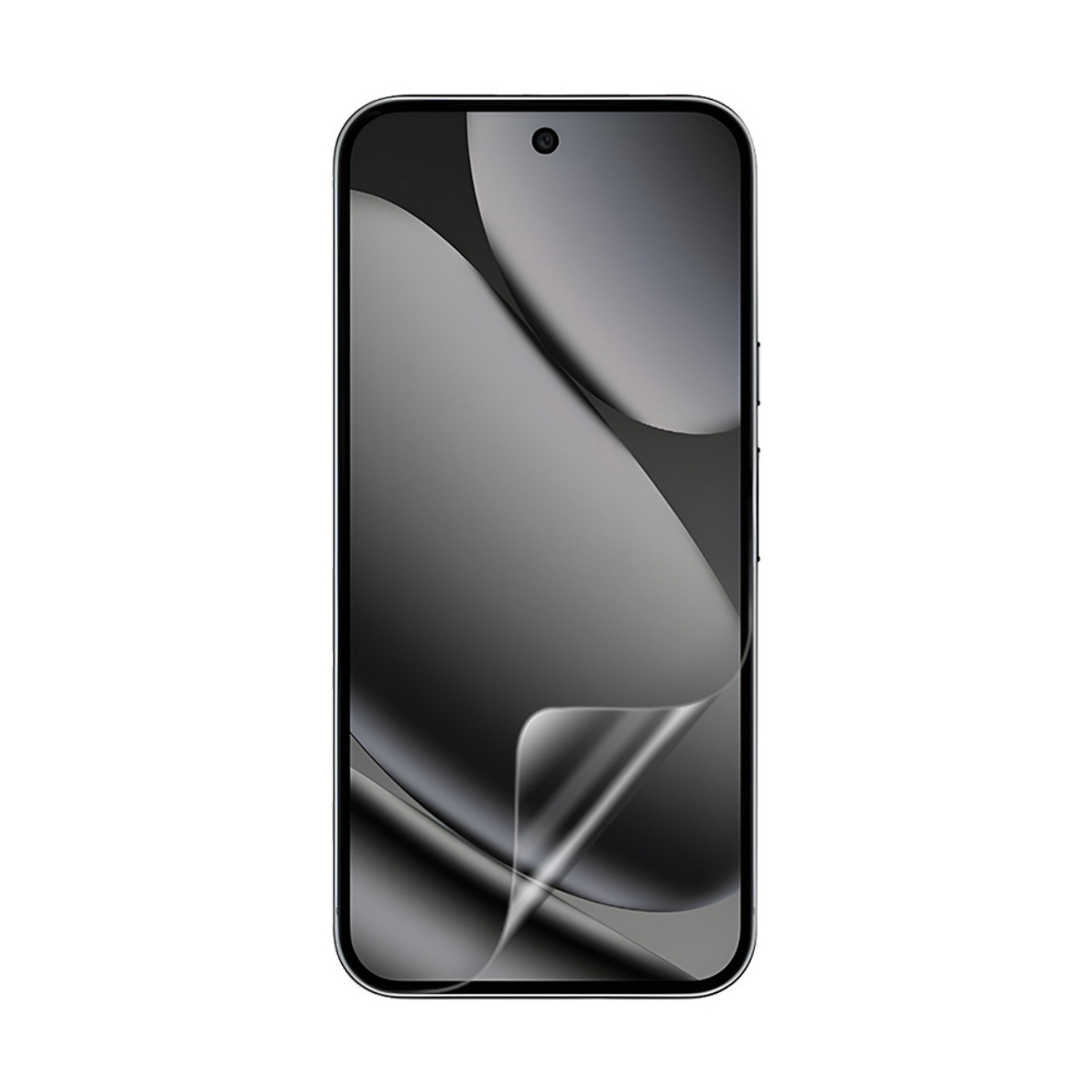 Hydrogel screen protector for Google Pixel 10 Pro XL by 9eight5, showing a clear, slim protection overlay on the phone screen.