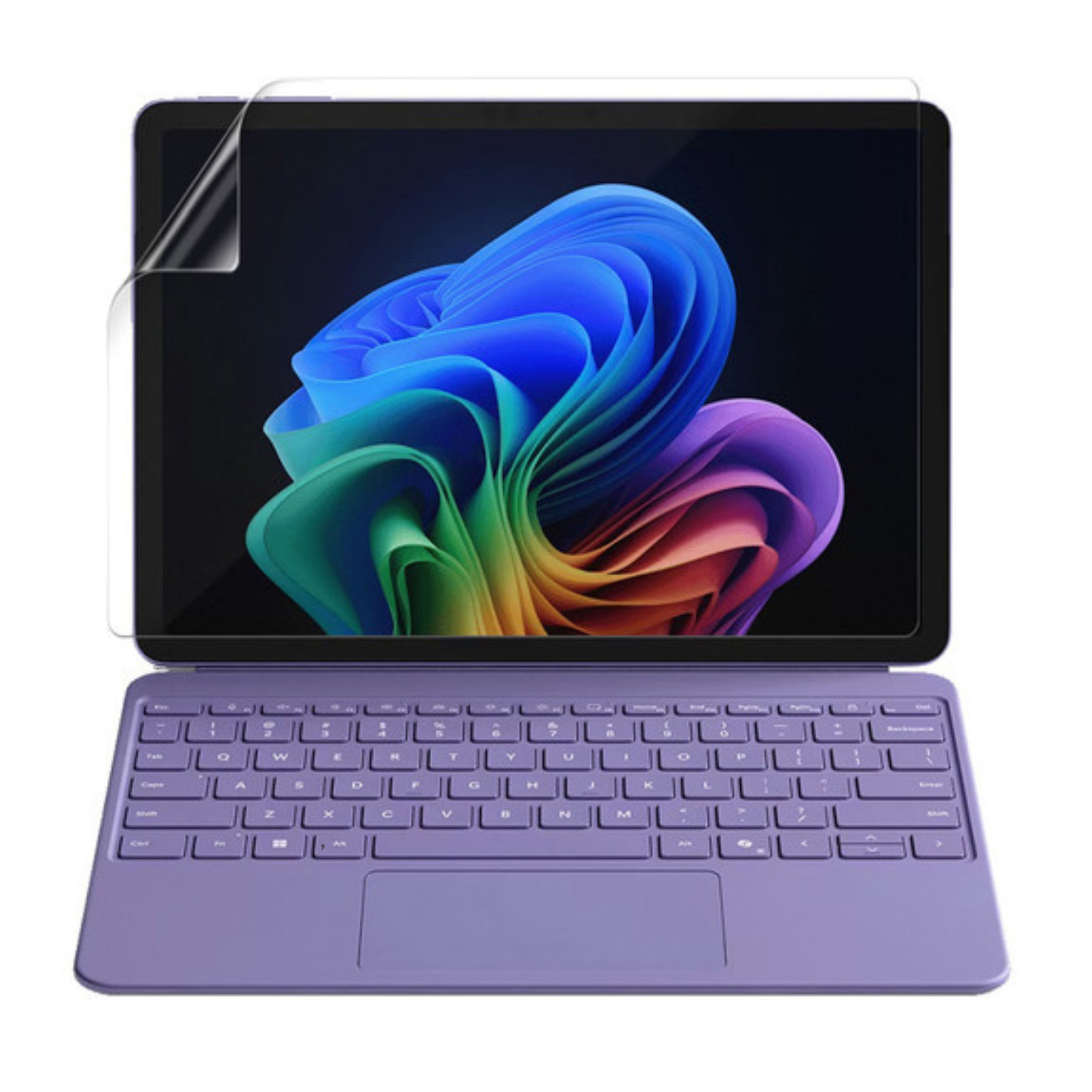 9eight5 Hydrogel Screen Protector for Microsoft Surface Pro 12-inch (2025) showing fitted screen with clear, smooth surface.
