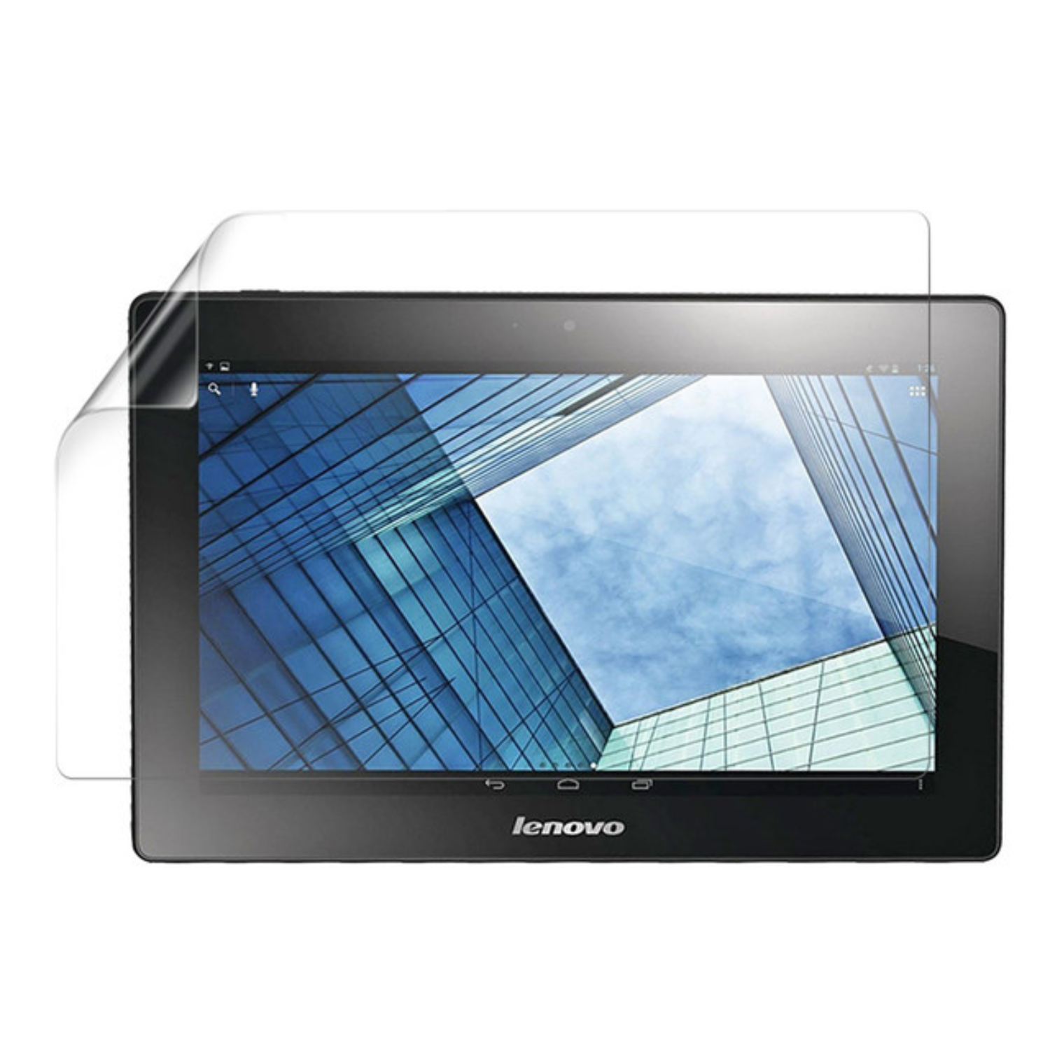 9eight5 hydrogel screen protector for Lenovo Idea Tab S6000L, showing a clear protective film over the tablet screen.