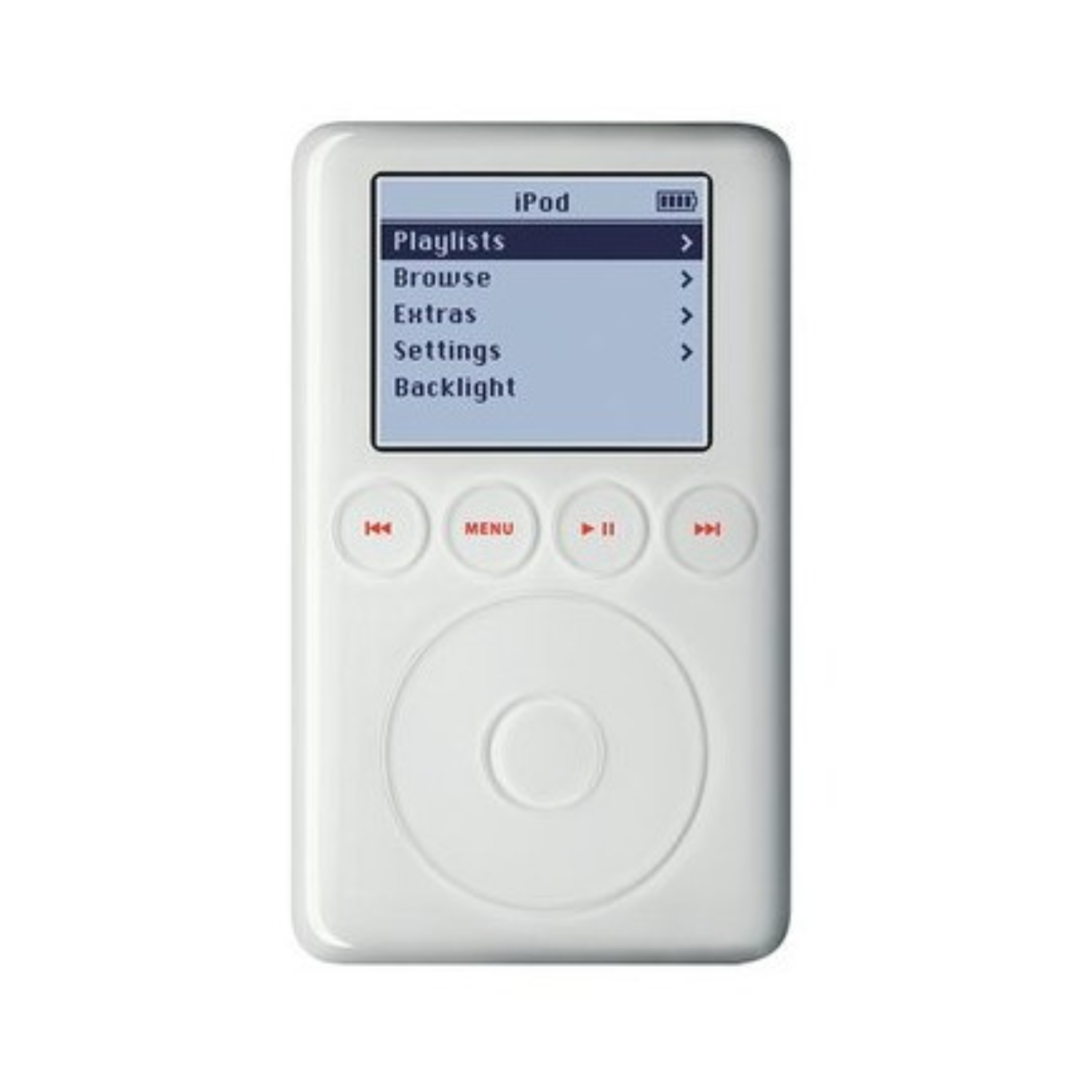 9eight5 hydrogel screen protector for iPod Classic 3rd Generation, showing clear application on device screen.