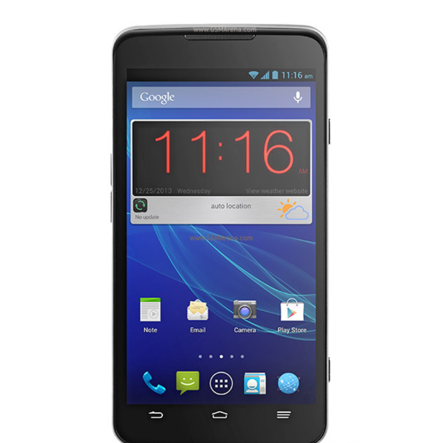 Hydrogel screen protector for ZTE Iconic Phablet by 9eight5, showing clear, flexible film covering the device's screen.