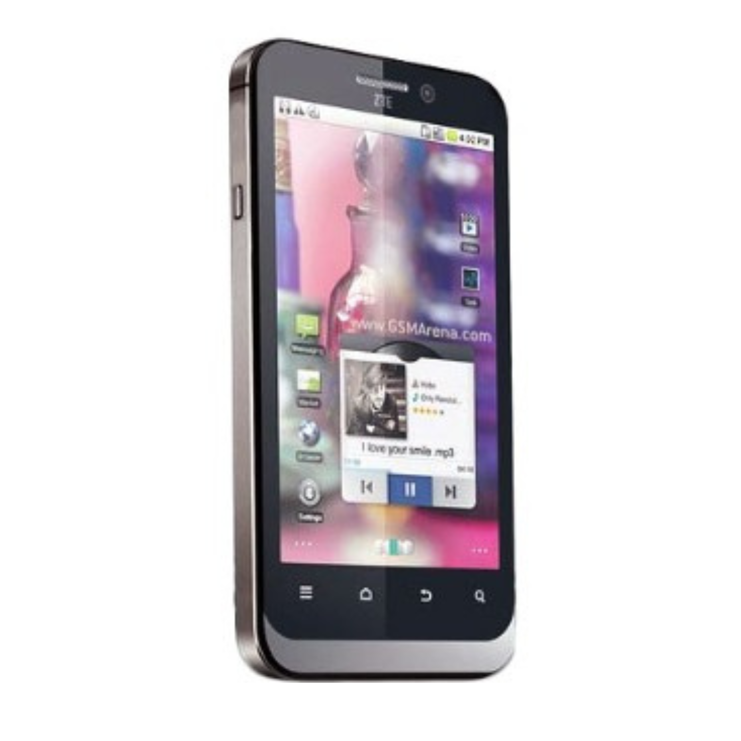 Clear hydrogel screen protector for ZTE Skate Acqua by 9eight5, shown applied on the phone screen.