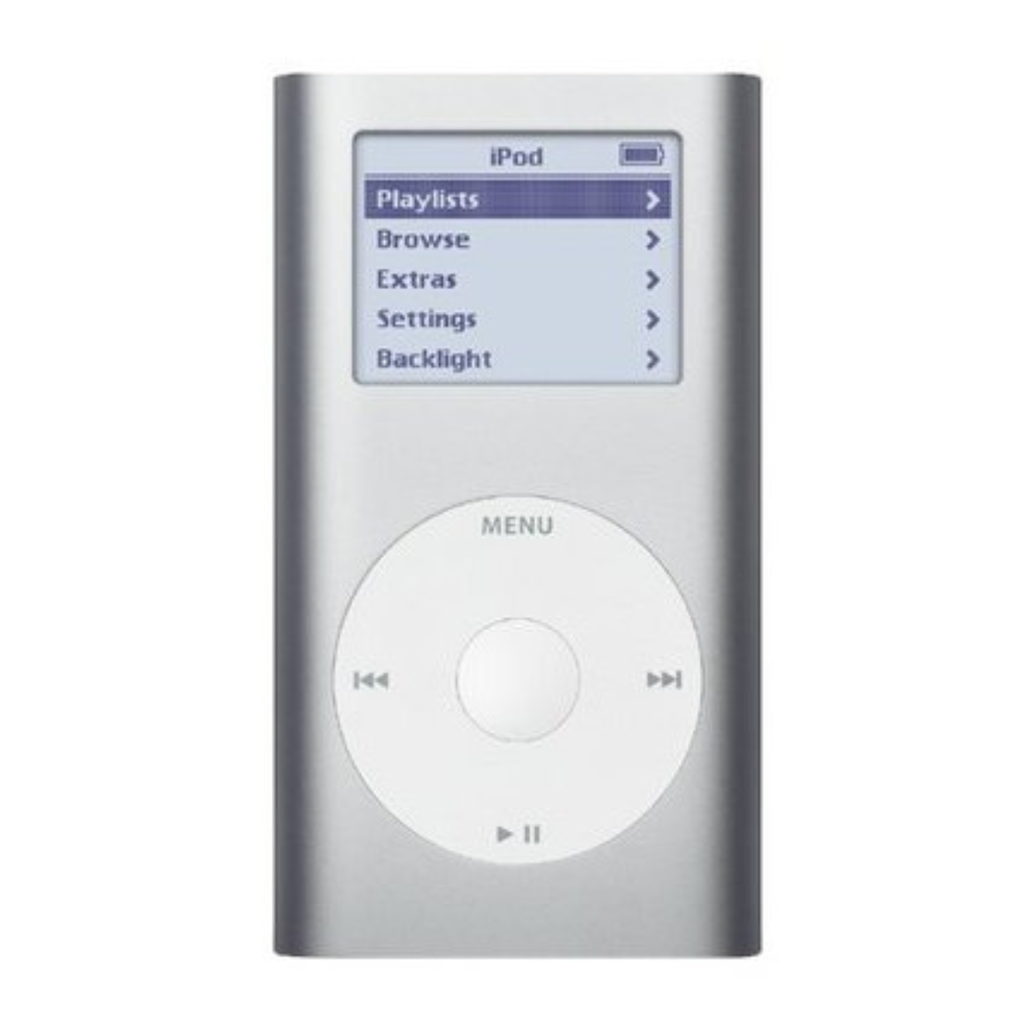 Hydrogel screen protector for 1st generation iPod Mini by 9eight5, showing the clear protective film over the device screen
