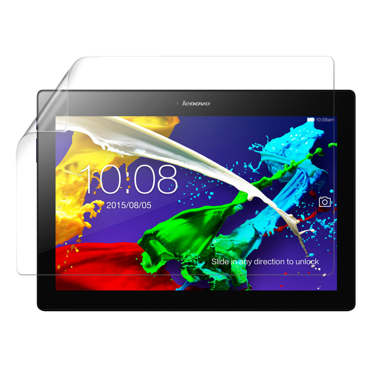 9eight5 hydrogel screen protector for Lenovo Tab 2 A10-70, pack of 2, clear protective film for tablet screens