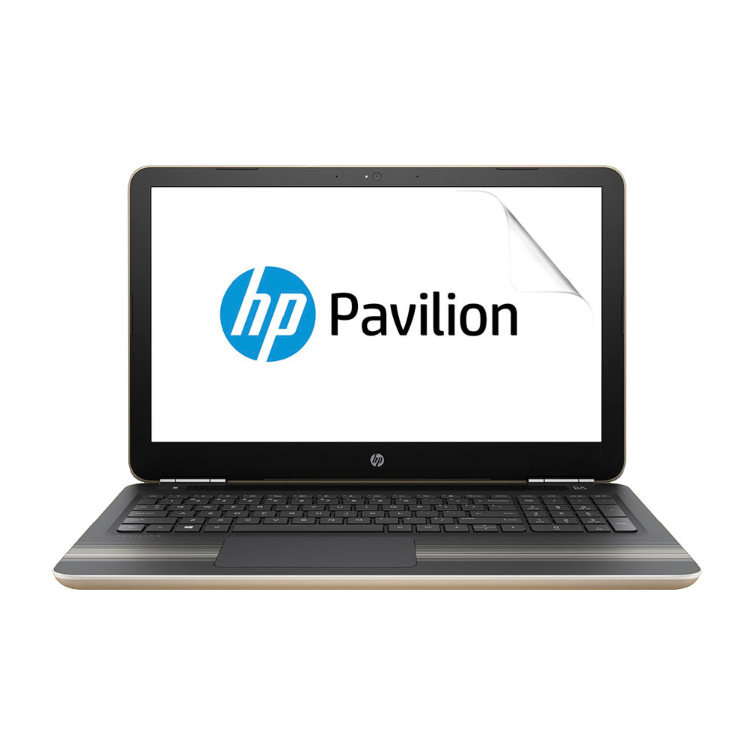 Two 9eight5 hydrogel screen protectors for HP Pavilion 15 AU110NA laptop, showing clear, flexible screen protection in a pack of two.
