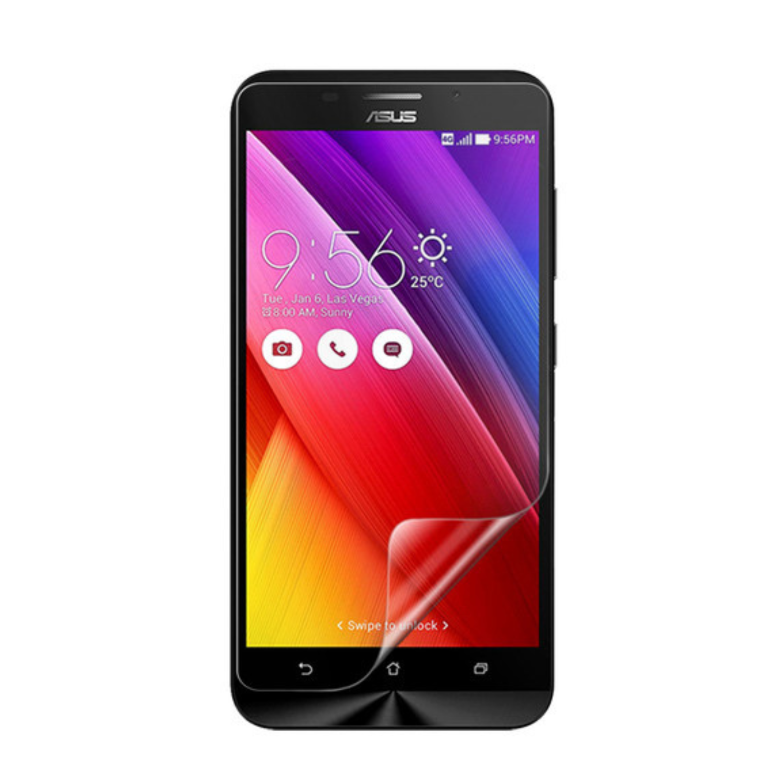 Two clear Hydrogel screen protectors for Asus Zenfone Max ZC550KL by 9eight5, shown in a pack of two for screen protection.